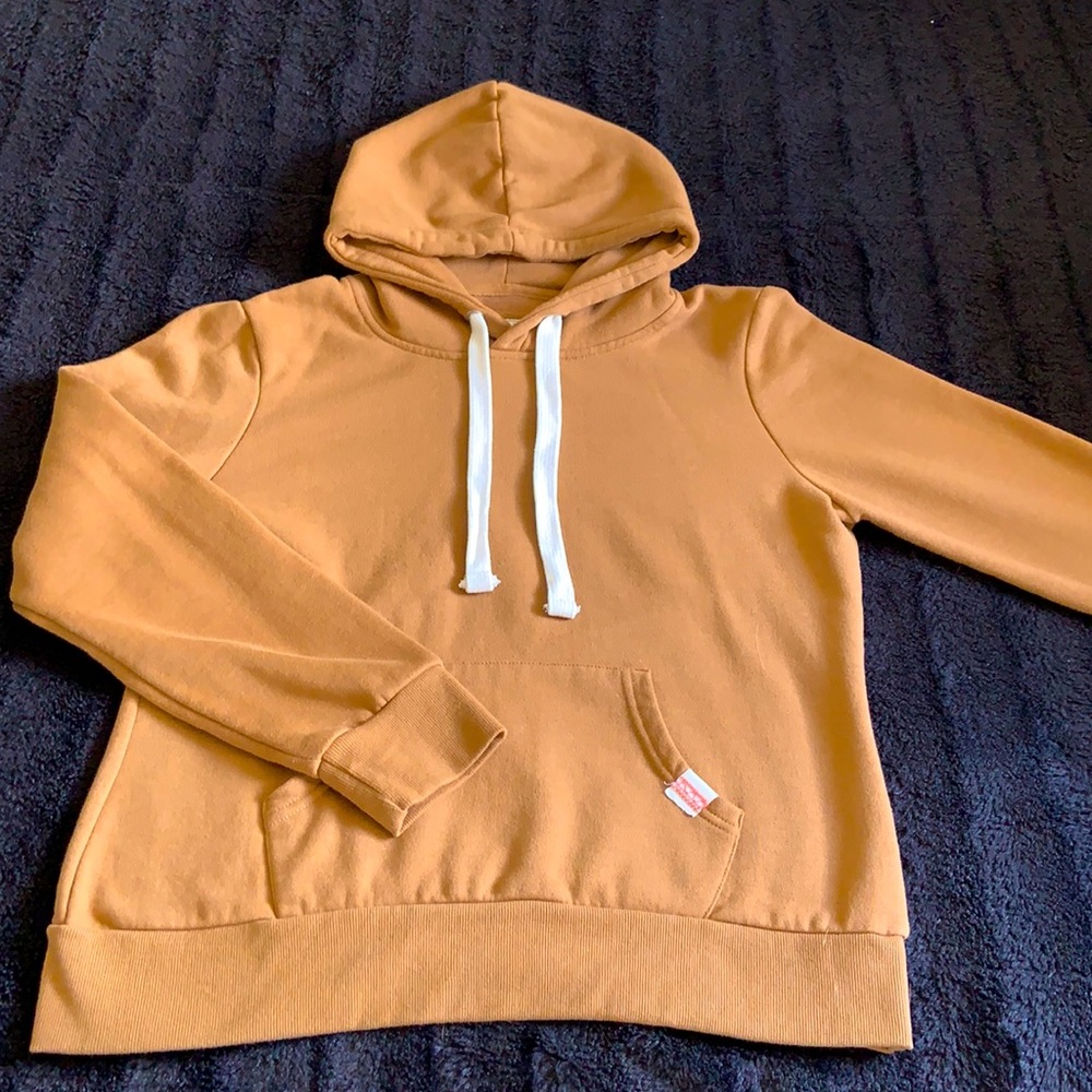 Mustard yellow fleece lined hoodie